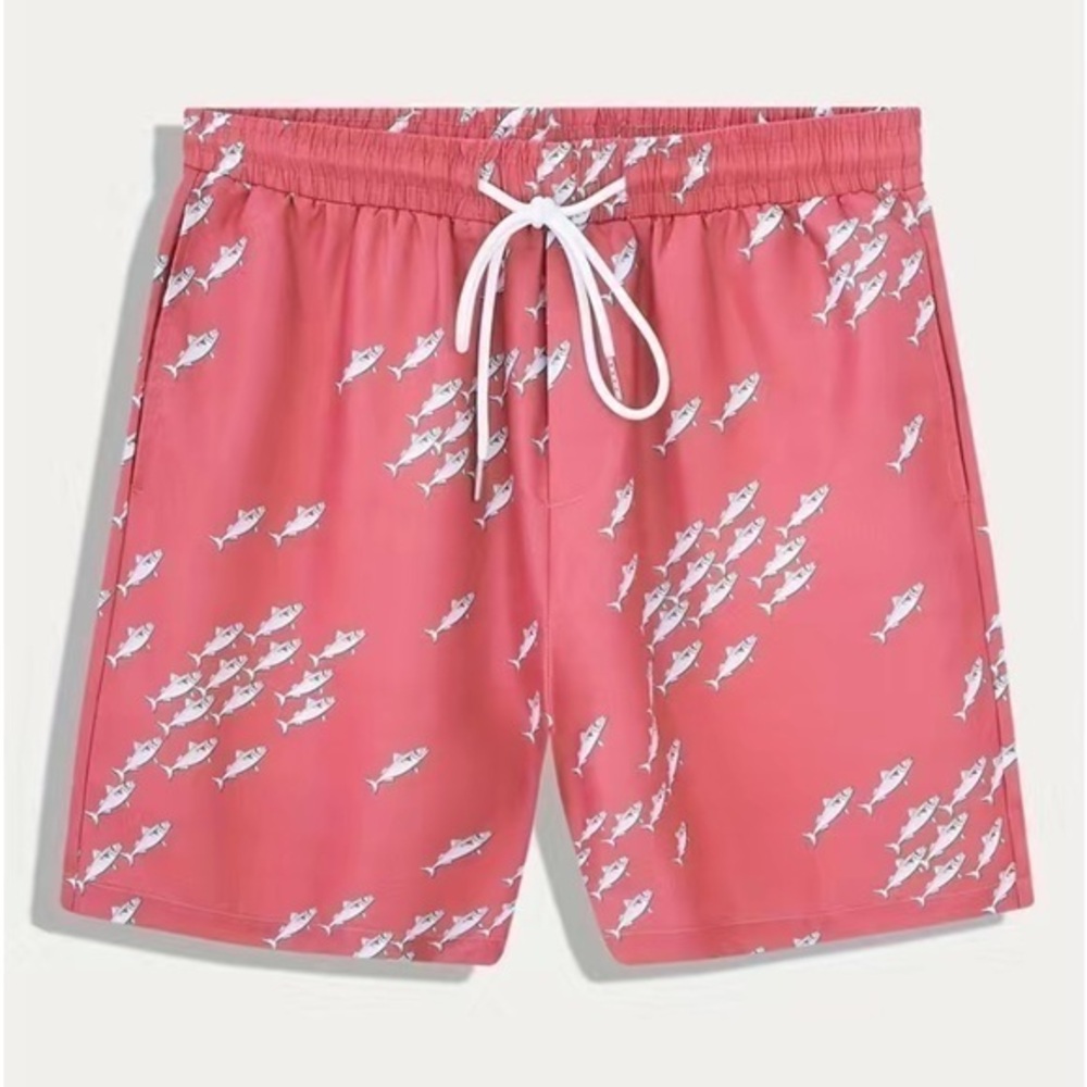 NEW - Men’s Loose Quick Dry Lightweight Beach Short Trunks with Drawstring XL